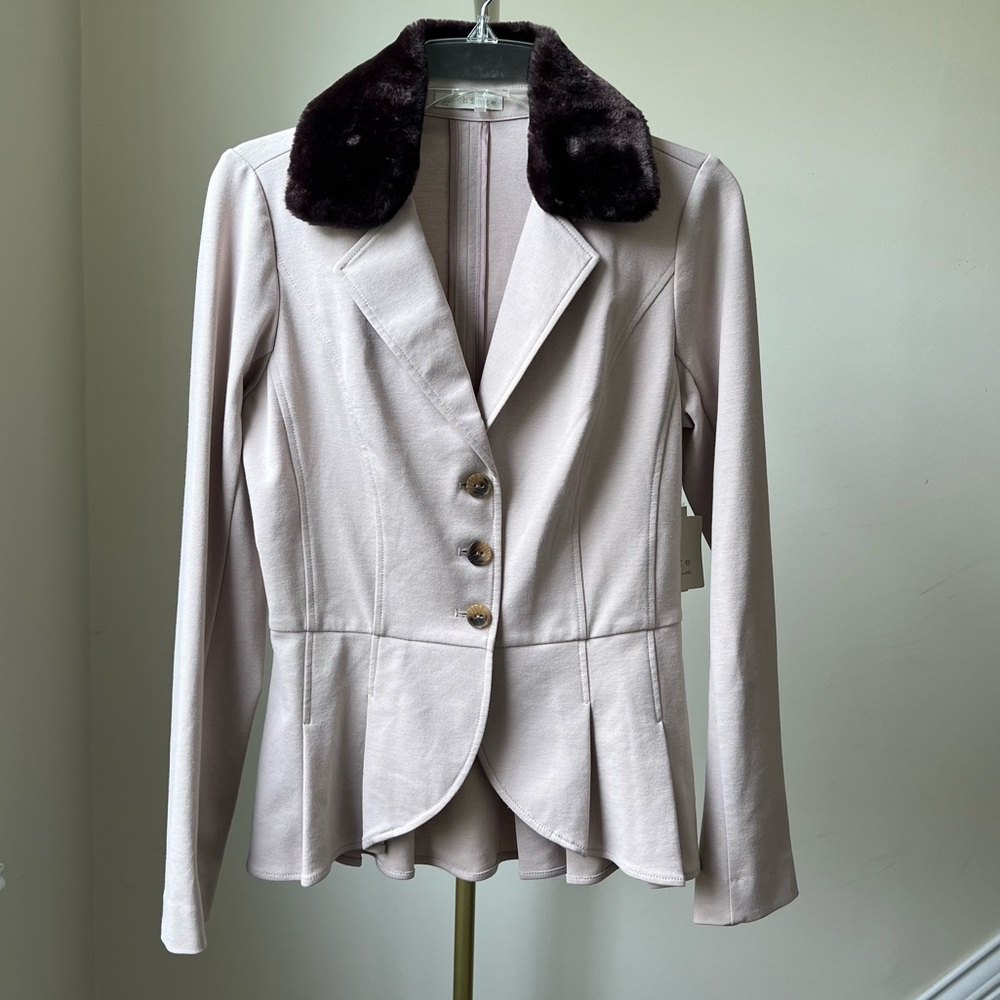 NWT Nordstrom Hinge jacket w faux fur collar S